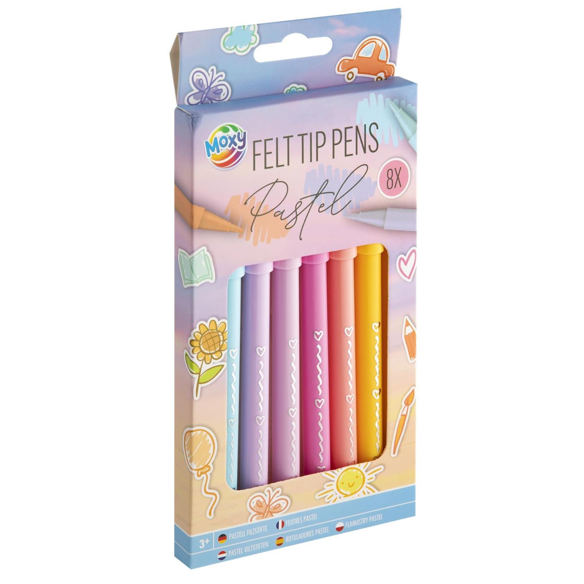 Creative Craft Group Felt -Tip Pens pastel, 8e.