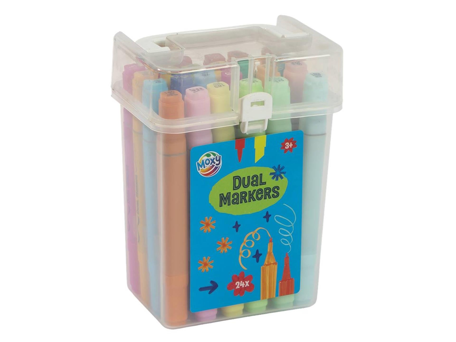 Moxy double marqueurs pastel 24 pièces en boîte