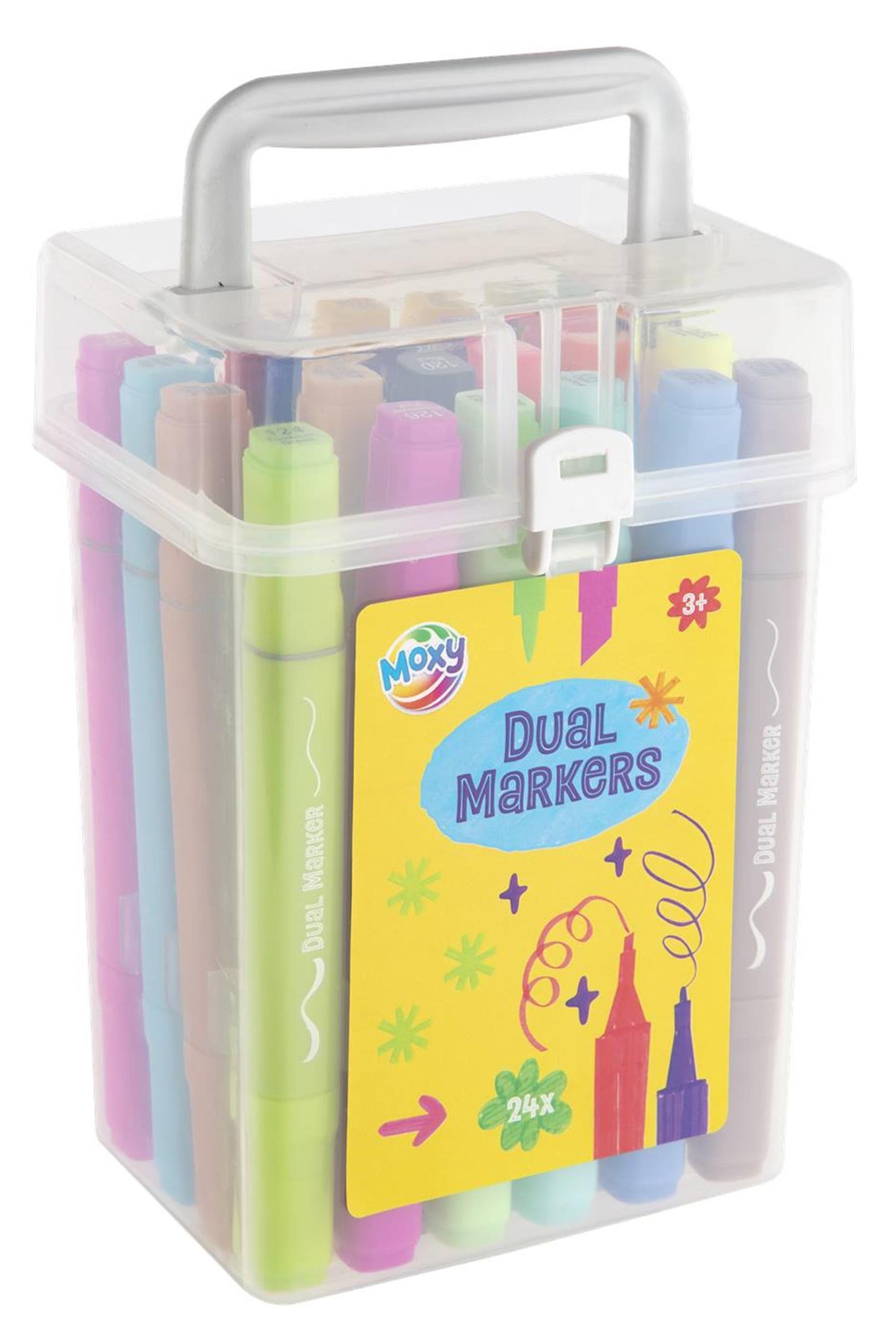 Moxy marqueurs doubles fluor 24 pièces en boîte