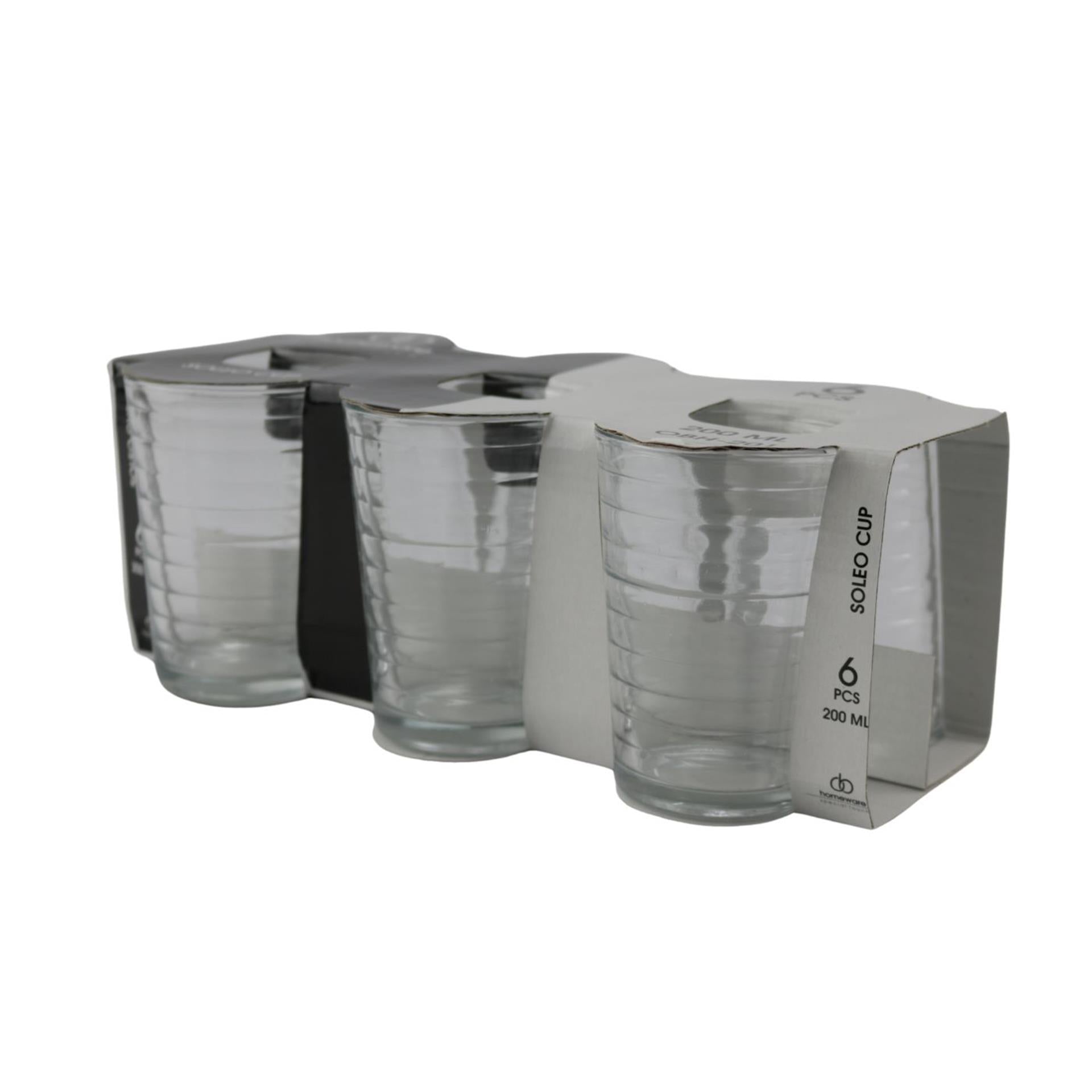 Verre soleo 200ml lot de 6