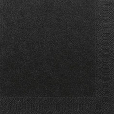 Serviettes Duni noires 33x33cm bio