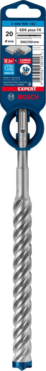 Bosch expert sds plus-7x marteau perforateur 20 x 200 x 250 mm