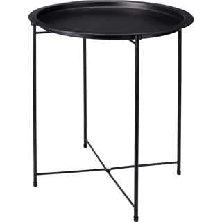 Table d'appoint Home styling noir ø47xh50cm