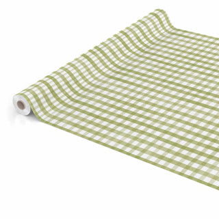 Oilcloth PVC 140 cm Gangham Olive