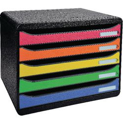 Exacompta caisson de chargement big box plus horizon maxi 4 tiroirs iderama - arlequin - 308798d
