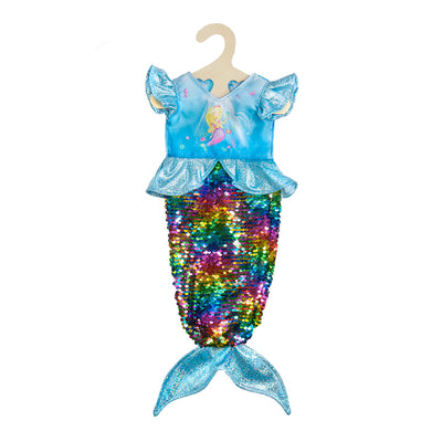 Sirène de robe de poupée avec paillettes, 28-35 cm