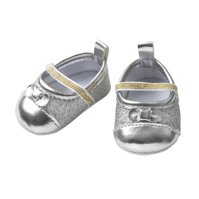 Heless poupée ballerines paillettes - argent, 38-45 cm