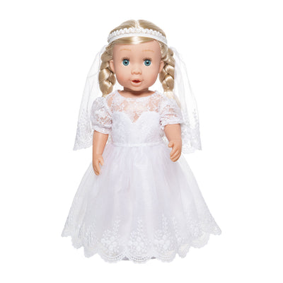 Robe de mariée Heless Dolls avec voile, 28-35 cm