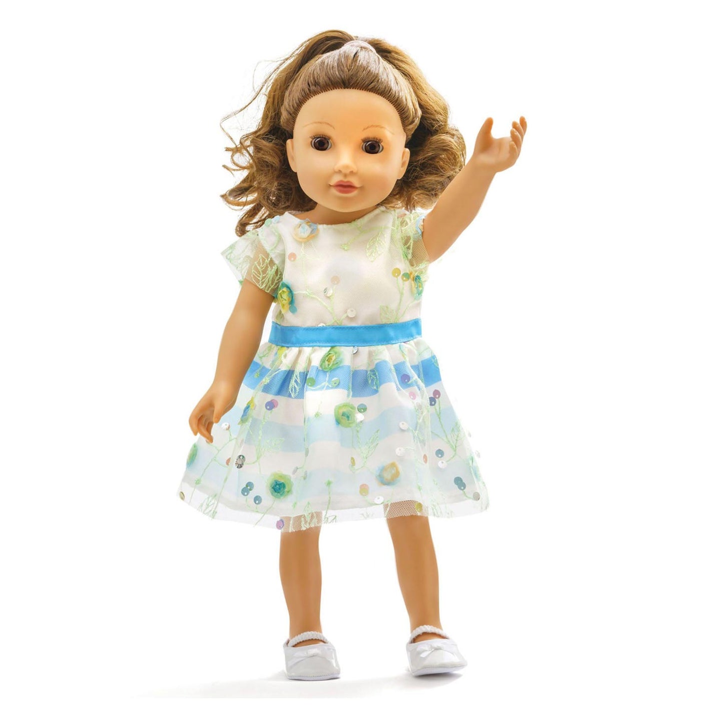 Robe de poupée mer de fleurs, 28-35 cm