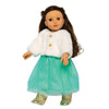 Veste poupée peluche avec jupe, 28-35 cm