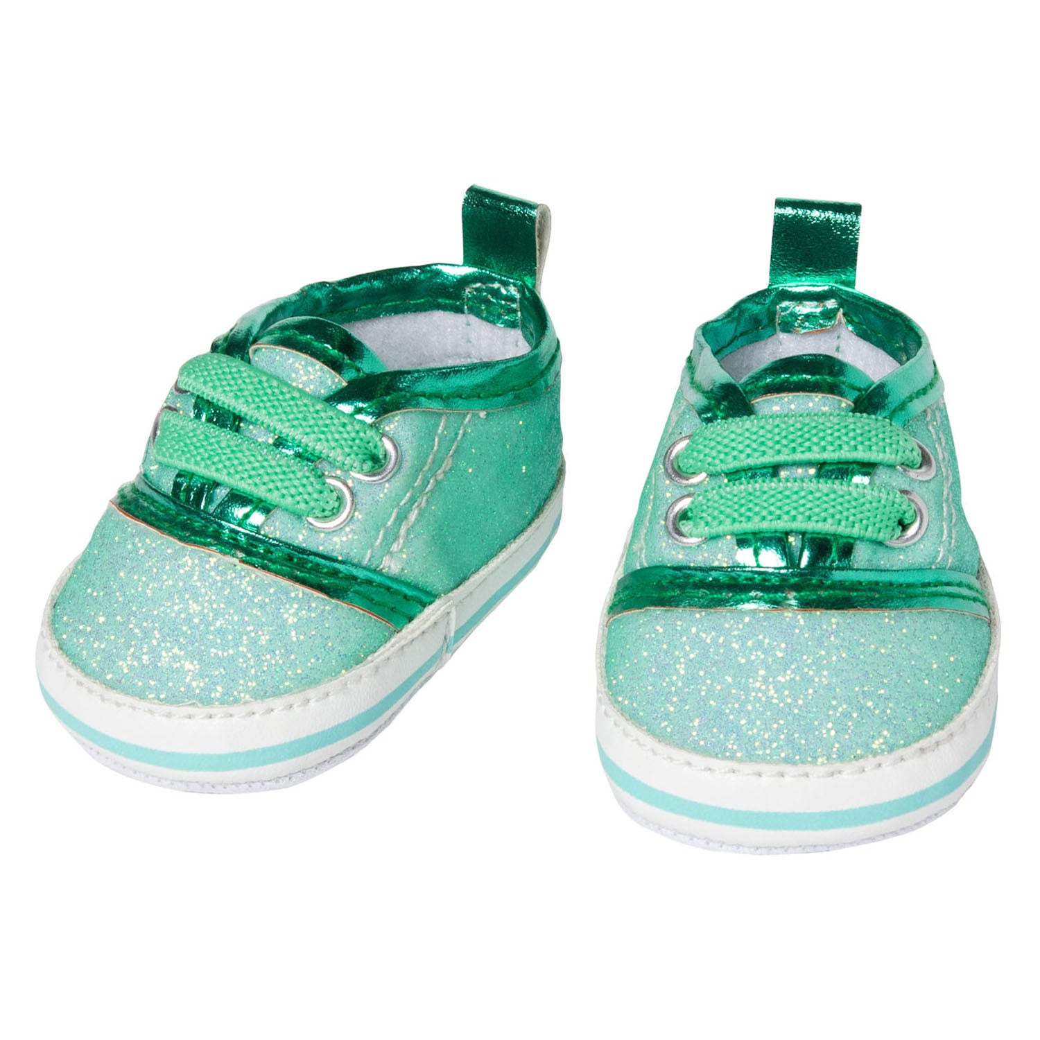 HELSS Doll Shoes Glitter Sneakers Mint, 38-45 cm