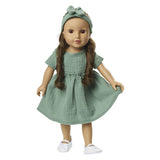 Robe de poupée HELSS VERT DE RUFFLES, 28-35 cm - afbeelding 2