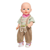 Le lederhosen des vêtements de Heless Doll avec une chemise et une écharpe, 35-45 cm - afbeelding 3