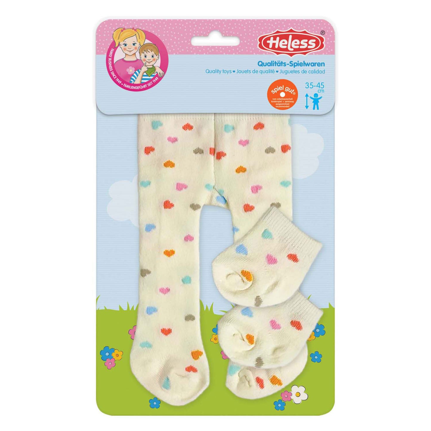 Helless Dolls Cloues avec chaussettes Heart Confetti, 35-45 cm