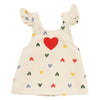 HELSS DOLLS RIB VELVET Robe Heart Confetti, 28-35 cm