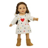 HELSS DOLLS RIB VELVET Robe Hartjes Confetti, 35-45 cm