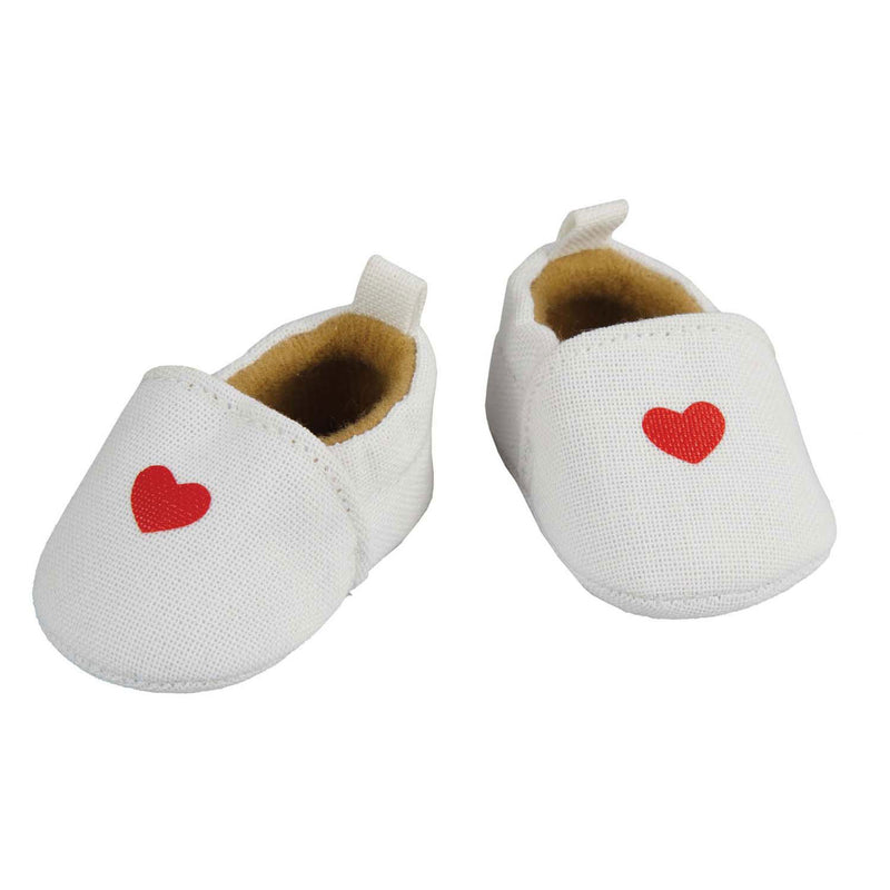 Pantoffel d'Heless Doll avec cœur, 30-34 cm