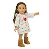 Bottes de poupée Heless en daim, 30-34 cm