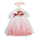 Robe de poupée Heless princesse d'hiver lumi avec couronne et cape - taille 35-45 cm
