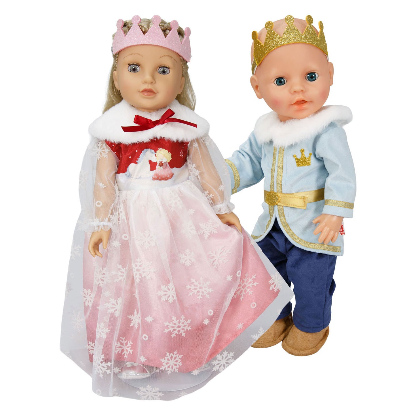 Robe de poupée Heless princesse d'hiver lumi avec couronne et cape - taille 35-45 cm