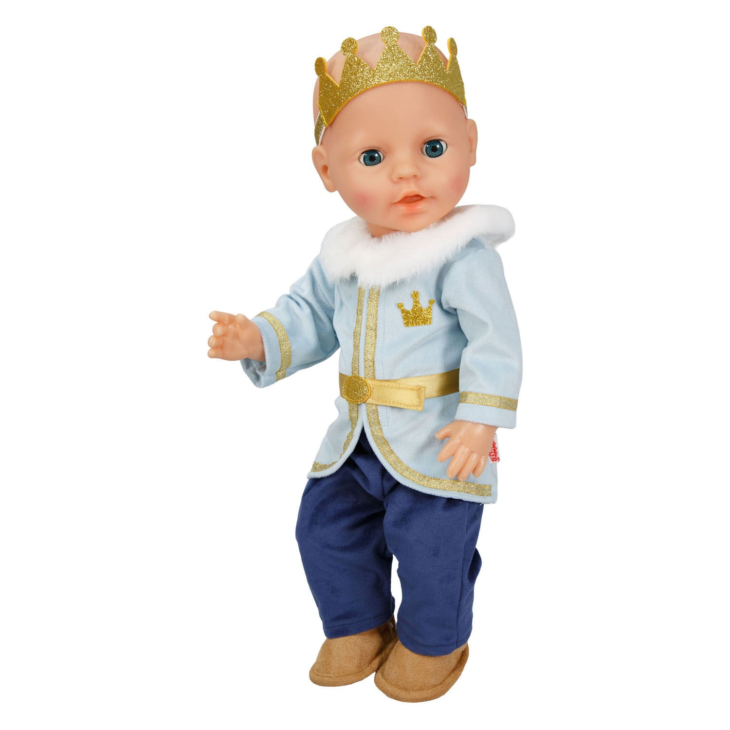 Tenue de poupée Heless hiver prince Luka avec couronne et collier - taille 35-45 cm