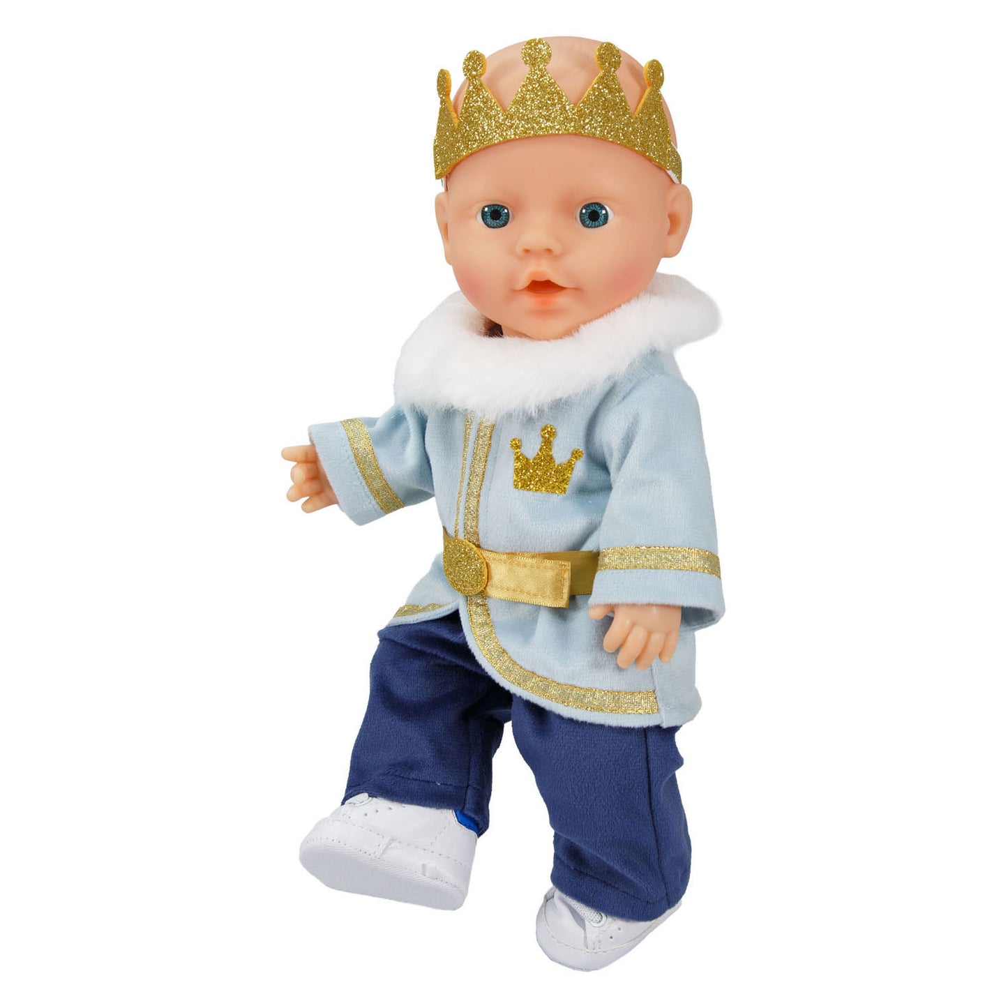Tenue de poupée Heless hiver prince Luka avec couronne et collier - taille 35-45 cm