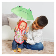 Combinaison de pluie Heless pour poupées avec imperméable, parapluie et bottes - taille 28-35 cm - afbeelding 3