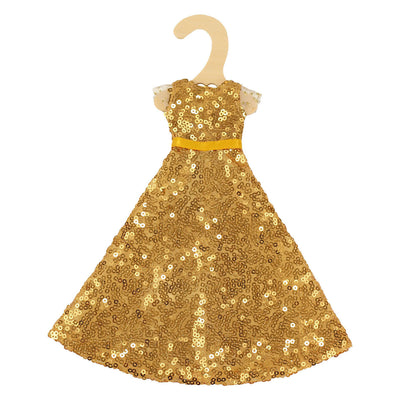 Robe à paillettes Heless goldstar pour poupées mannequins - 29cm