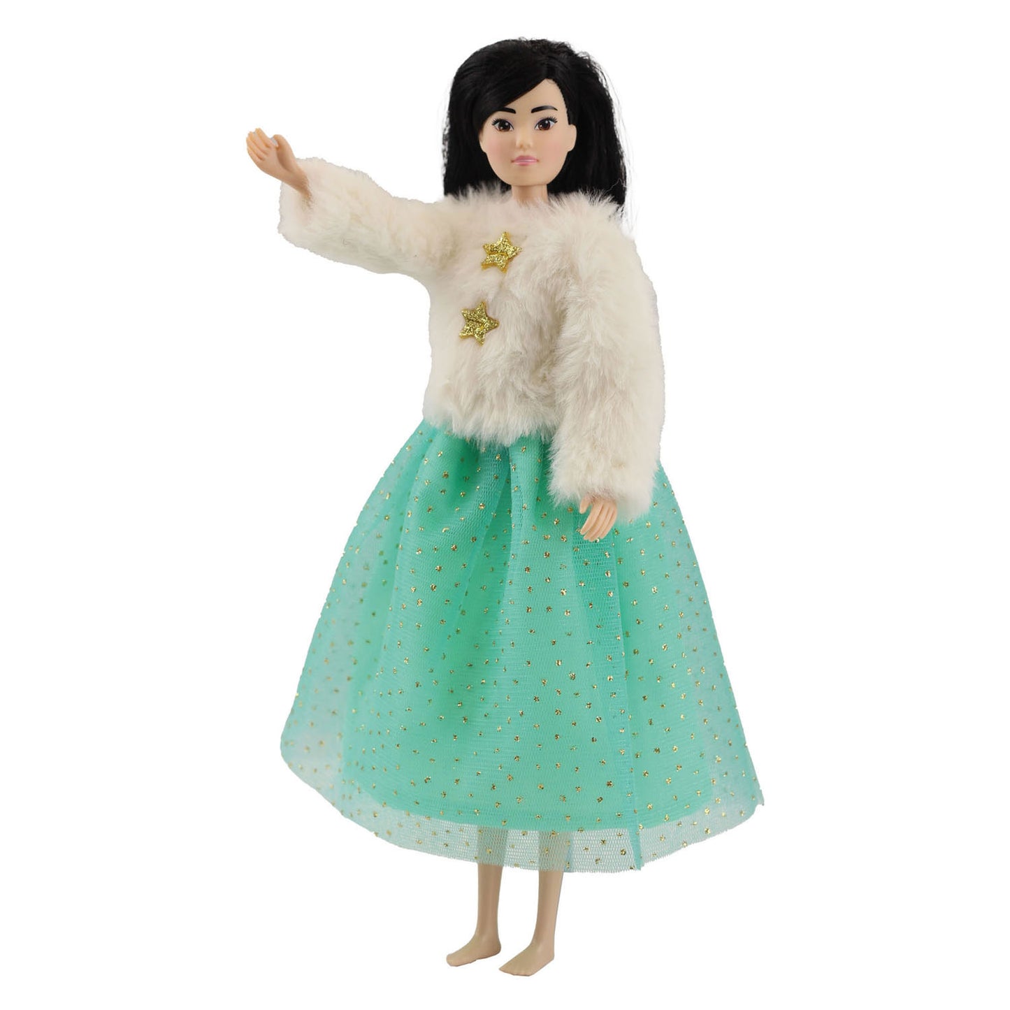 Heless peluche veste yuki avec jupe en tulle pour poupée mannequin - 29cm