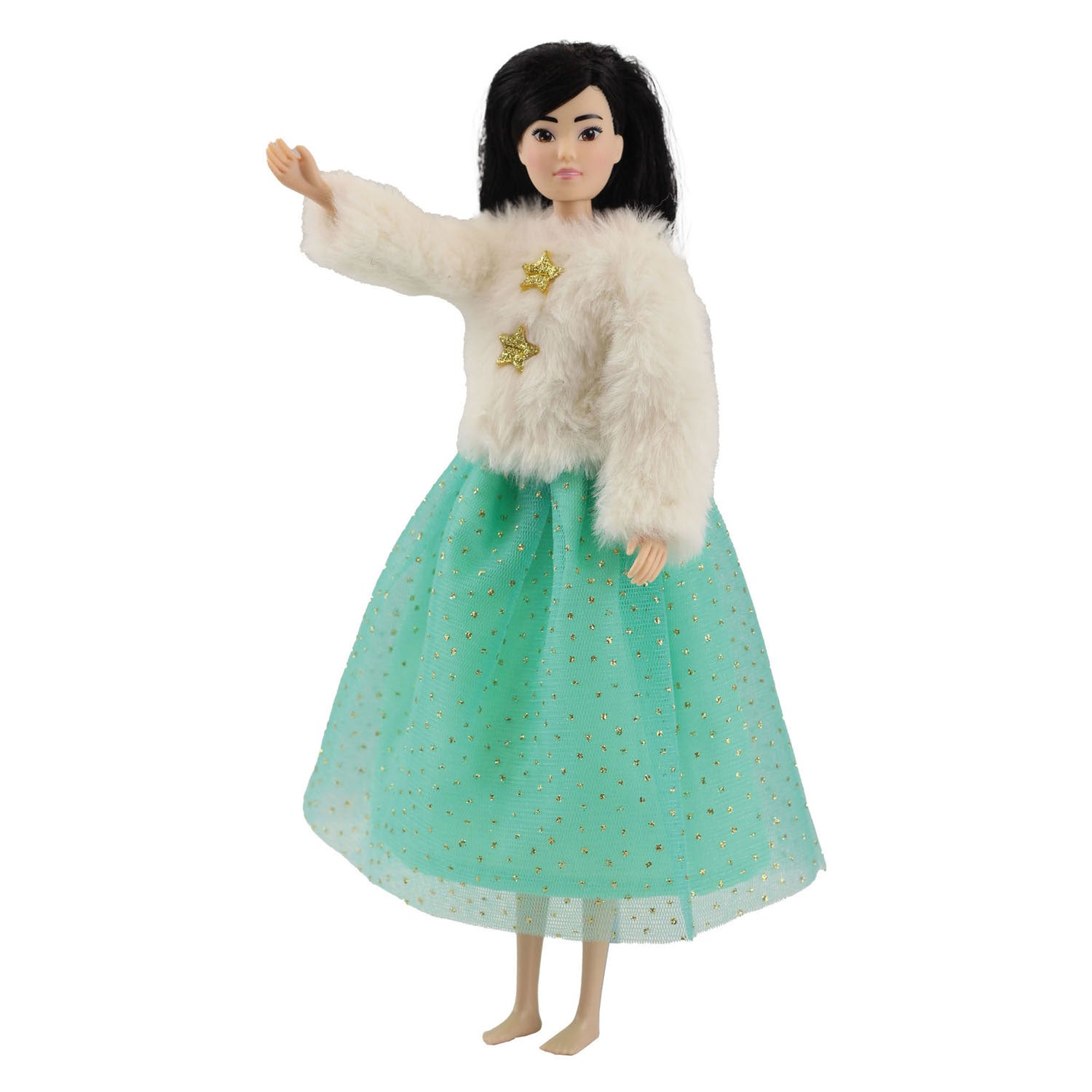 Heless peluche veste yuki avec jupe en tulle pour poupée mannequin - 29cm