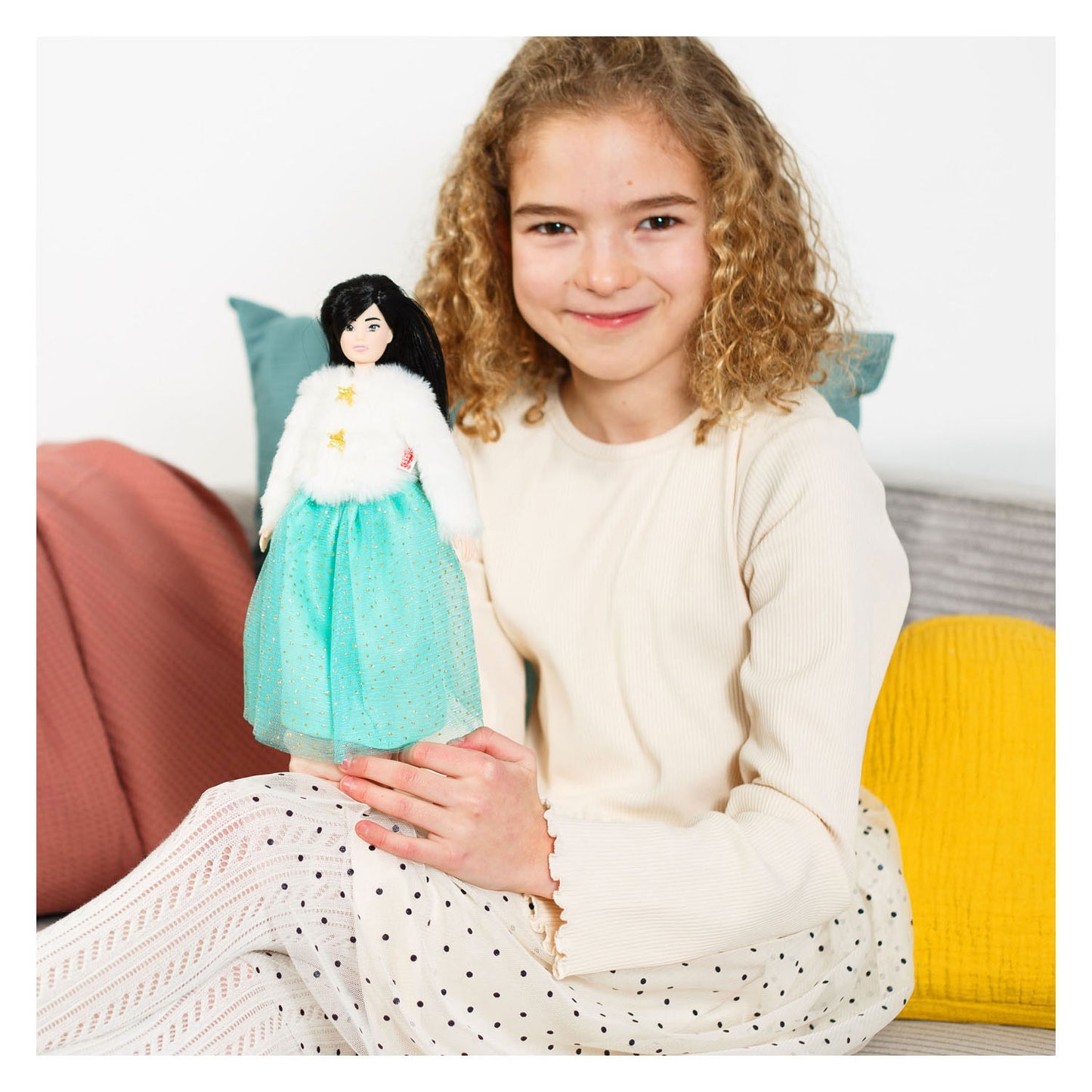 Heless peluche veste yuki avec jupe en tulle pour poupée mannequin - 29cm