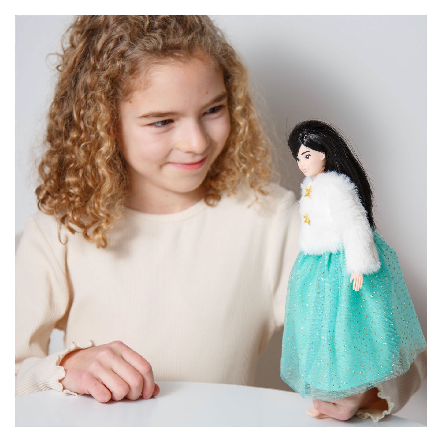 Heless peluche veste yuki avec jupe en tulle pour poupée mannequin - 29cm