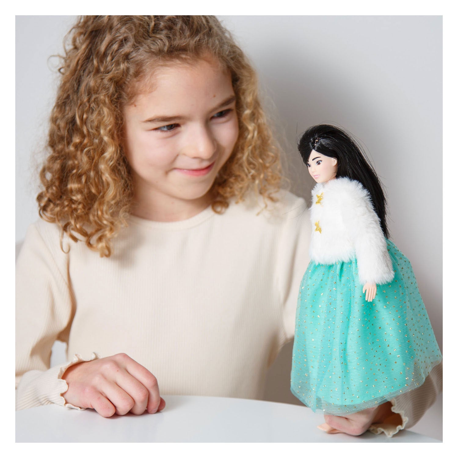 Heless peluche veste yuki avec jupe en tulle pour poupée mannequin - 29cm