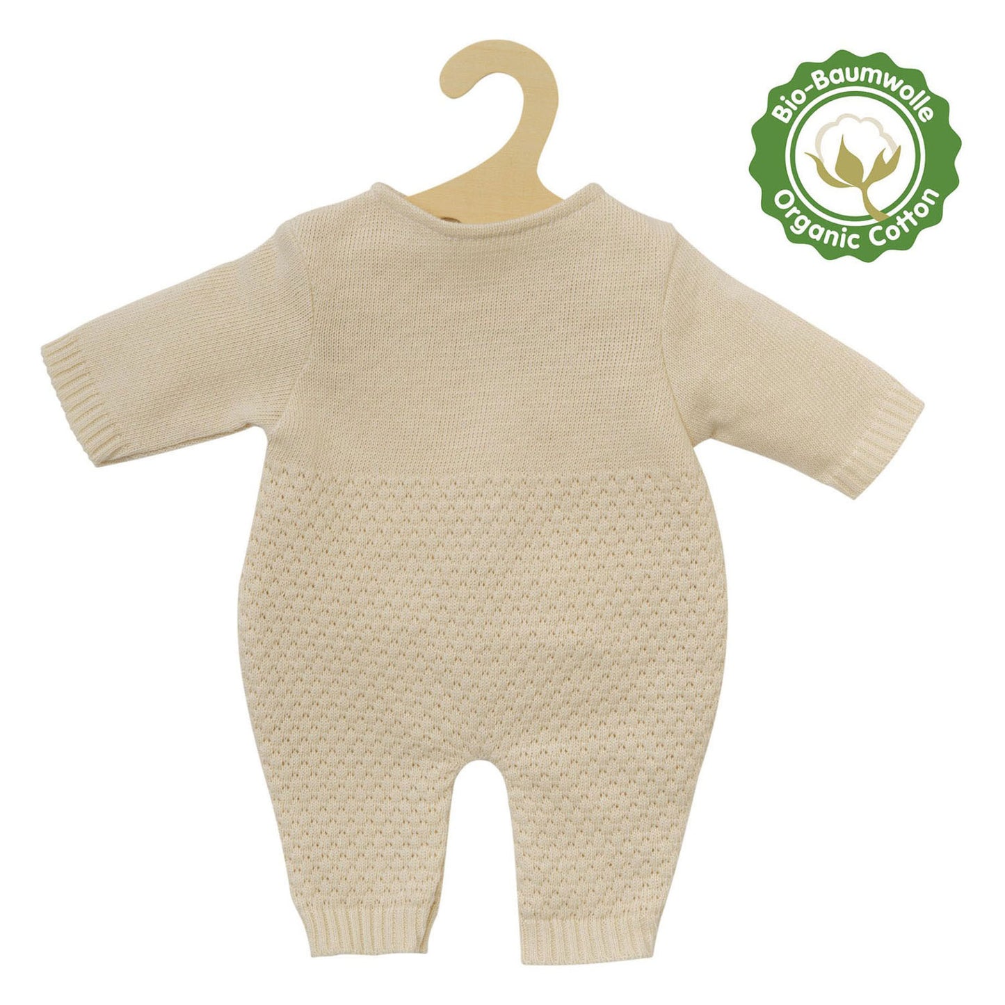 Poupée bébé fille Heless avec barboteuse tricotée - 34 cm