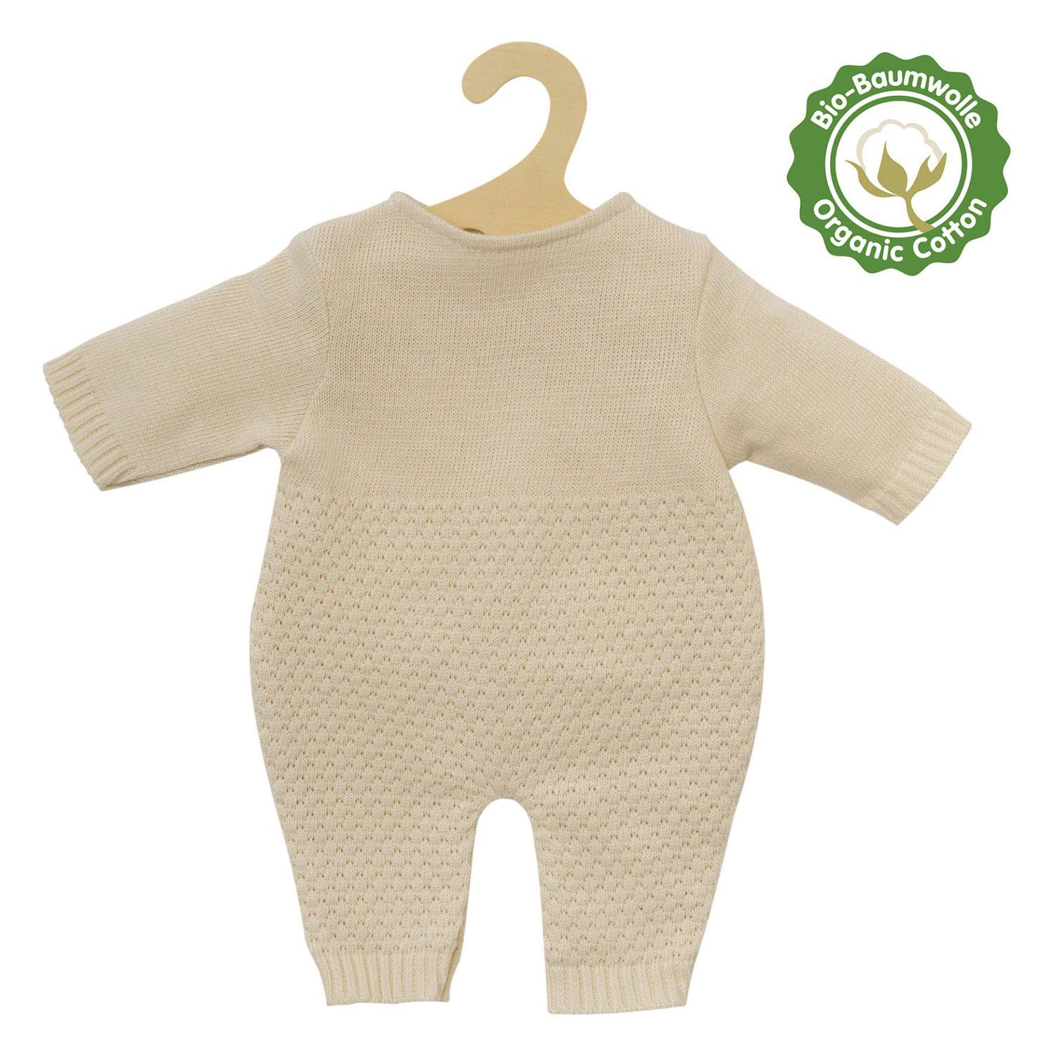 Poupée bébé fille Heless avec barboteuse tricotée - 34 cm