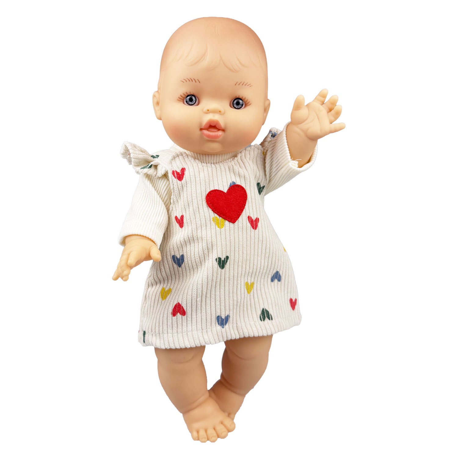 Poupon fille Heless avec robe en velours côtelé - 34cm