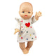 Poupon fille Heless avec robe en velours côtelé - 34cm