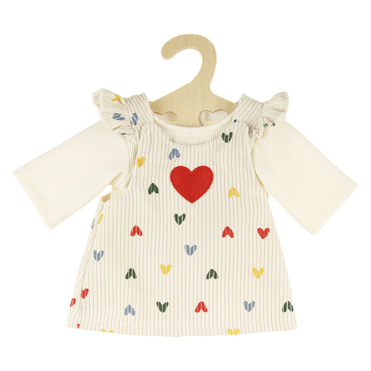 Poupon fille Heless avec robe en velours côtelé - 34cm