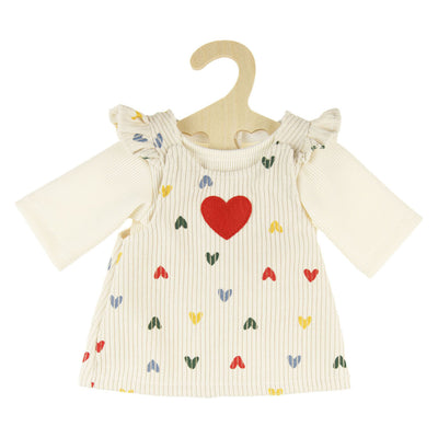 Poupon fille Heless avec robe en velours côtelé - 34cm