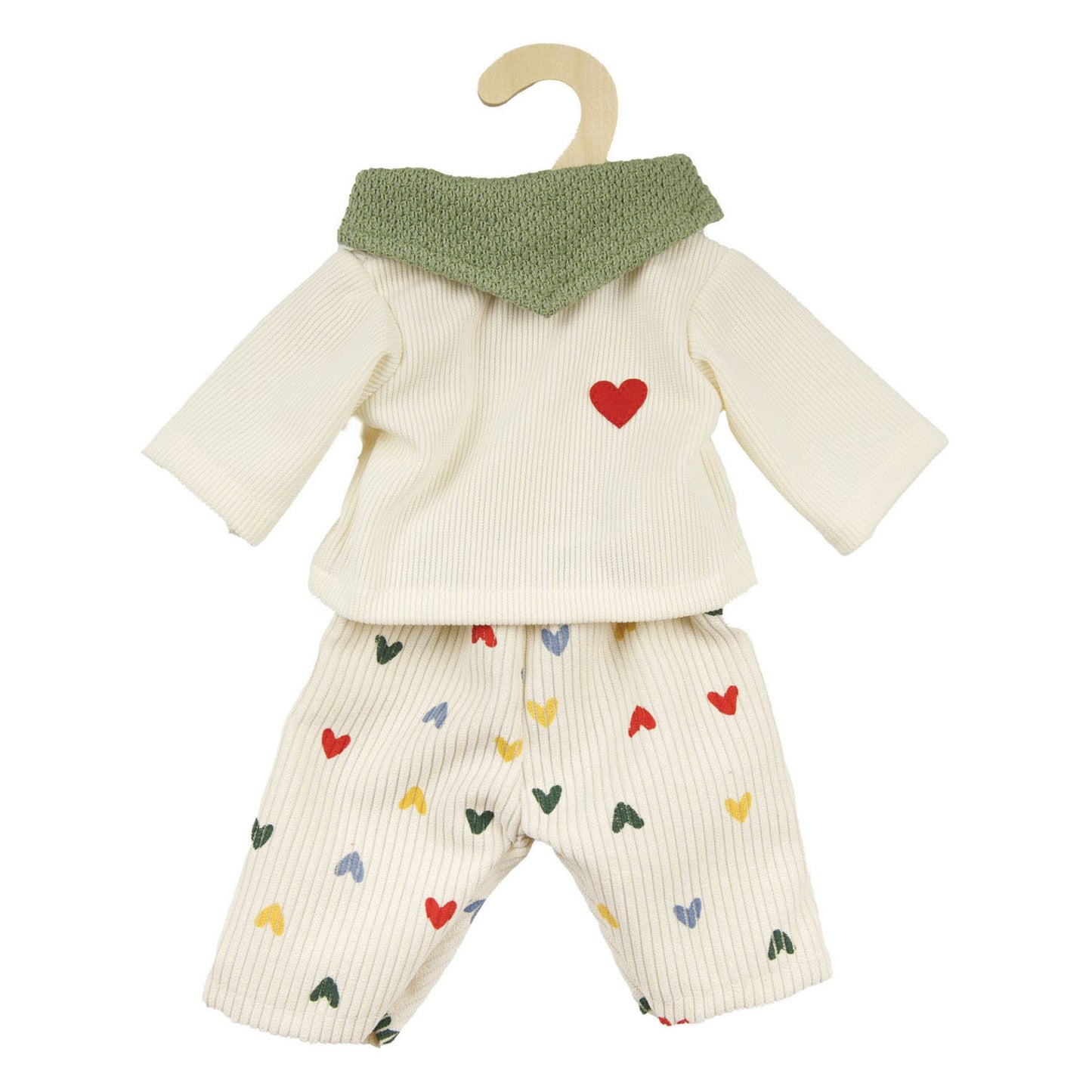 Poupée bébé garçon Heless avec tenue en velours côtelé - 34cm
