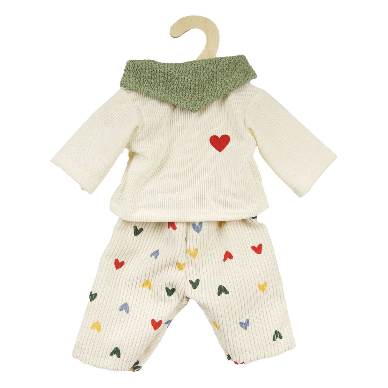Poupée bébé garçon Heless avec tenue en velours côtelé - 34cm