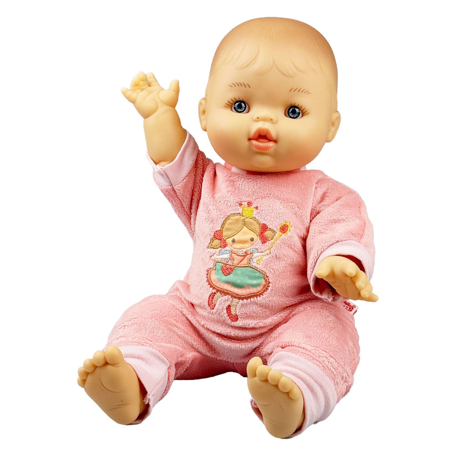 Poupée bébé fille Heless avec barboteuse en velours princesse Emily - 34 cm
