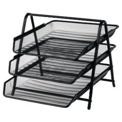 Corbeille à courrier bureau dépôt 278x257x335mm noir