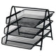 Corbeille à courrier bureau dépôt 278x257x335mm noir