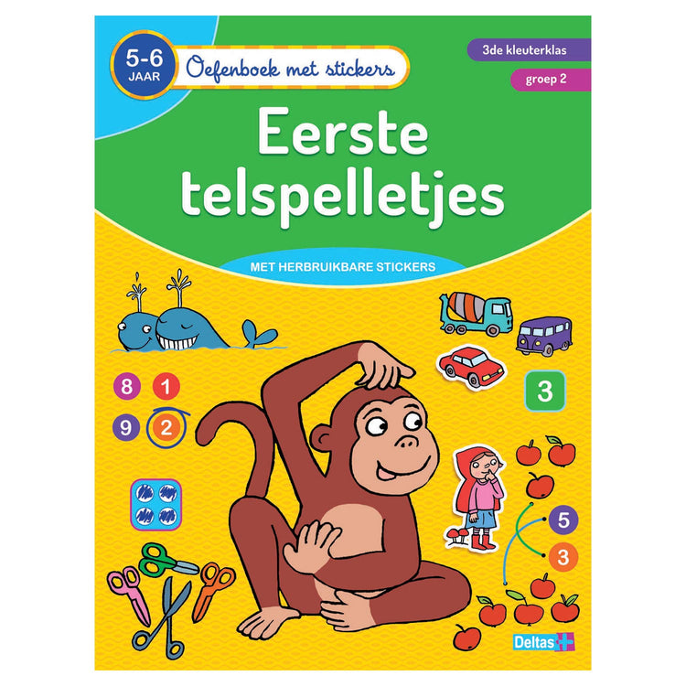 Livre d'exercices deltas avec des autocollants pour les premiers jeux (5-6 ans)