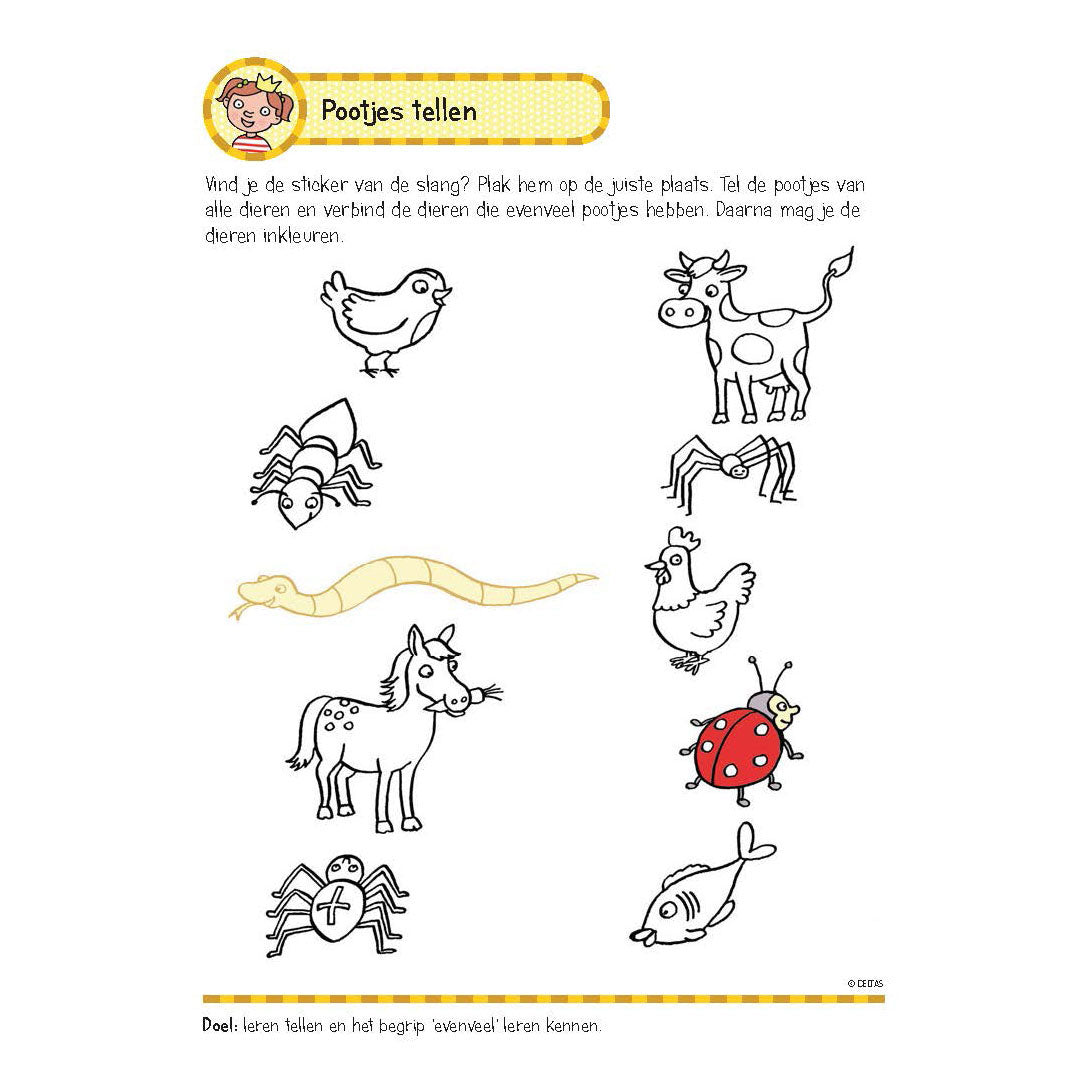 Livre d'exercices deltas avec des autocollants pour les premiers jeux (5-6 ans)
