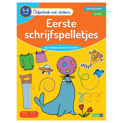 Livre d'exercices deltas avec des autocollants pour les premiers jeux d'écriture (5-6 ans)