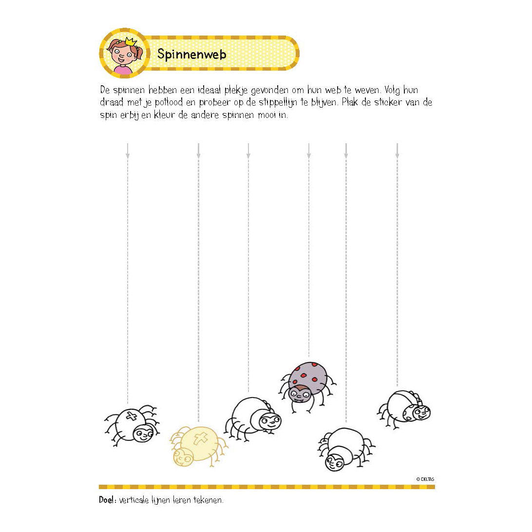 Livre d'exercices deltas avec des autocollants pour les premiers jeux d'écriture (5-6 ans)