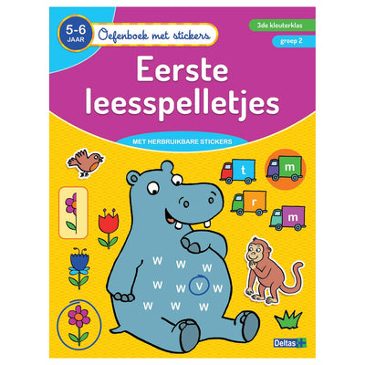 Livre d'exercices deltas avec les premiers jeux de lecture des autocollants (5-6 ans)