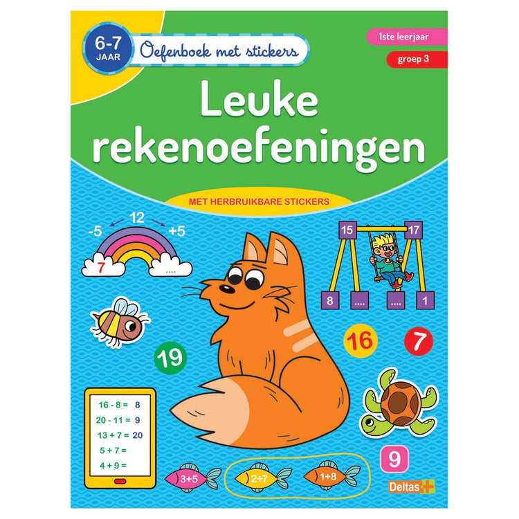 Livre d'exercices deltas avec autocollants beaux exercices de calcul (6-7 ans)